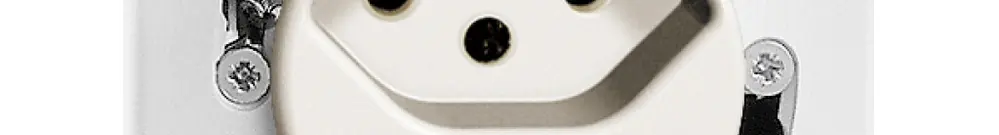 Prise INC FH T13 blanc avec LED vert 