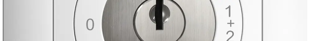 Interruttore rot. INC EDIZIOdue 1/1P bianco, con serratura di sicur. 