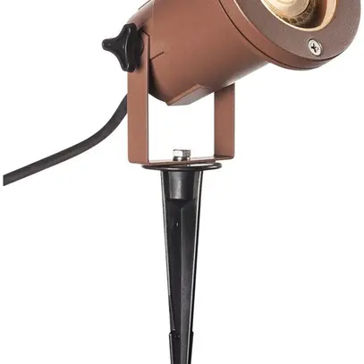 Luminaire à piquet terre SLV NAUTILUS 15 GU10 QPAR51 11W Ø95×155mm IP65 rouillé 