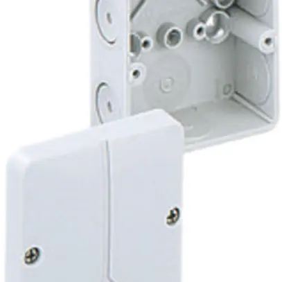 Boîte dérivation AP Abox 025 vide, 80×80×52mm, gris clair 