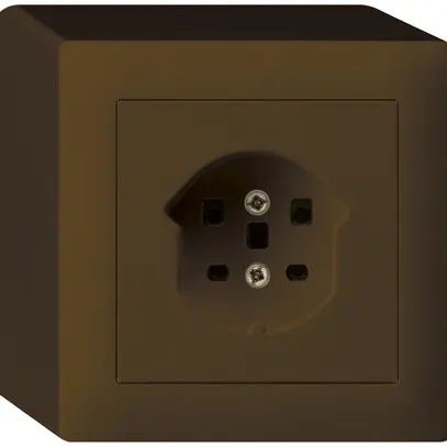 Prise AP kallysto T25 brun bornes à vis 
