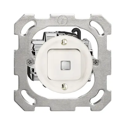 Interrupteur poussoir lum. ENC 6/1L blanc FH, contrôle, LED jaune 