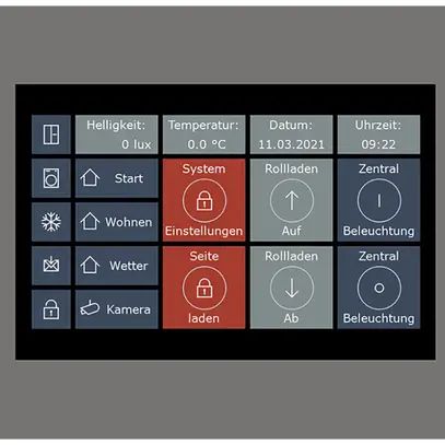 Schermo tattile KNX INC MDT VC-0701.04 7" 800×480px colore neutro senza telaio 