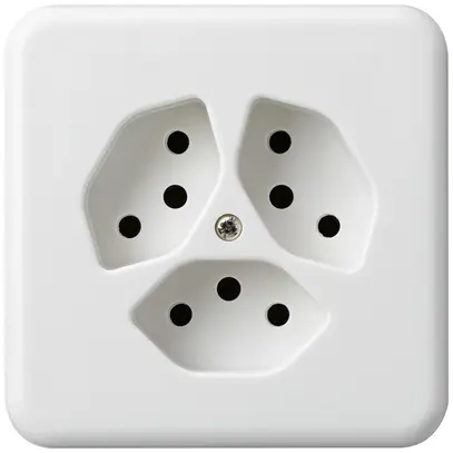 Presa INC basico 3×tipo 13 bianco con protezione bambini per BOMI 