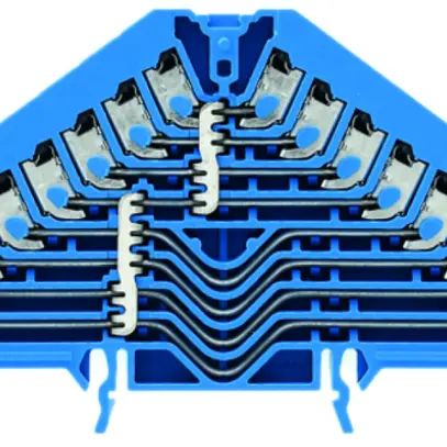 Borne de distribution de potentiel Weidmüller PPV 8L PUSH IN TS35×7.5 bleu 