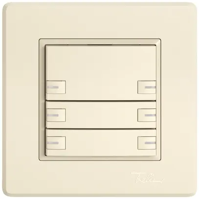 UP-KNX-Taster RGB EDIZIO.liv SNAPFIX® Temperaturfüh.RGB-LED 6×T 1-Tbed.cr 