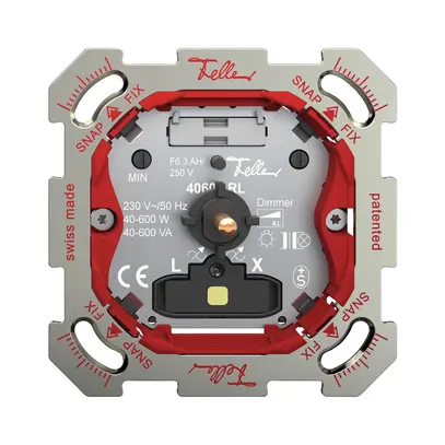 Regolatore INC Feller SNAPFIX® lum.gi rottura fase alto 40…600W/40…600VA 