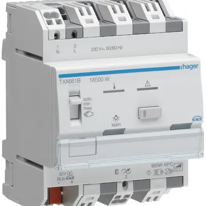 Actionneur-variateur AMD Hager TXA661B KNX easy 1×600W 4UM 
