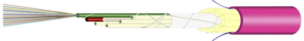 Câble FO Universal H-LINE Cca 48×G50/125 OM4 Ø11.2mm 5000N violet 
