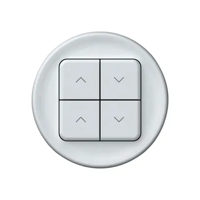 Kit frontal origin couvercle pour poussoir pour stores KNX 4× blanc 