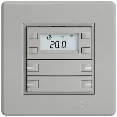 Poussoir RTH ENC EDIZIO.liv SNAPFIX® a.RGB-LED 4×touches comm.1T grc 