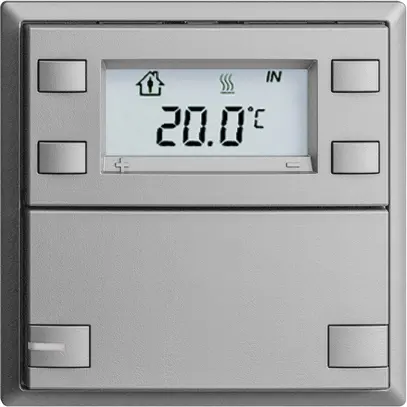 Pulsante RTH INC KNX 1×EDIZIOdue F silver, con LED RGB 