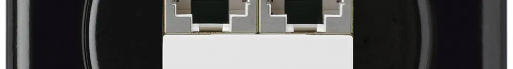 Boîte de raccordement ENC basico 2×RJ45s séparé CUC noir 