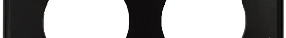 Placca di copertura 2×3 146×206mm nero fori: 43-43-43-43-43-58 