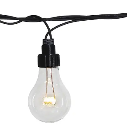 Guirlande Party System LED Extra, 5m×110mm, noir, 4W 10×6LED, blanc chaud 