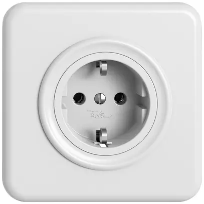 UP-Steckdose STANDARDdue SNAPFIX® SCHUKO 16A 230V 90×90mm weiss 