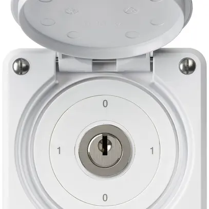 Interruttore a chiave INC robusto IP55 con copertura S0/3P bianco 
