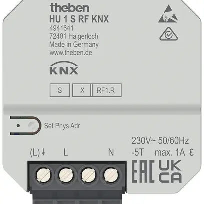 UP-Funk-Heizungsaktor KNX Theben HU 1 S RF 1-Kanal 