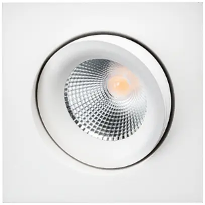 Downlight LED SG Junistar Lux Square 8W 590lm 930 IP20/IP44 42° REG 95×95mm bi 