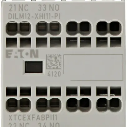 Contact auxiliaire Eaton, 2P, Ith=16A, 1F, 1O, fixation frontale, bornes Push-in 