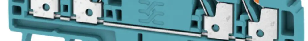 Morsetto di passaggio Weidmüller A4C PUSH IN 2.5mm² 4 contatti TS35 blu 