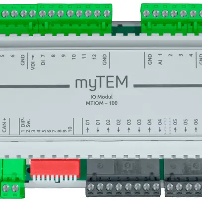 I/O-Modulo AMD myTEM MTIOM-100 24VDC 4×A/DI 12×DI 4×AO 8×DO CAN 