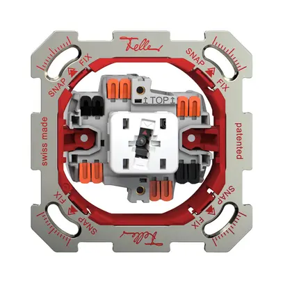 Interruttore a pulsante luminoso INC Feller SNAPFIX® 3/2L lent.lat.LS ro 