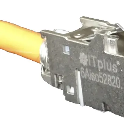 Connettore ITplus RJ45/s.cat.6A ISO metallo 10G c.protezione parapolvere, bianco 