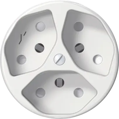 Presa CLASSIC E 3×T13/1 bianco 