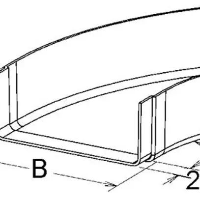 Gomito orizzontale Niedax 150×80mm 4 