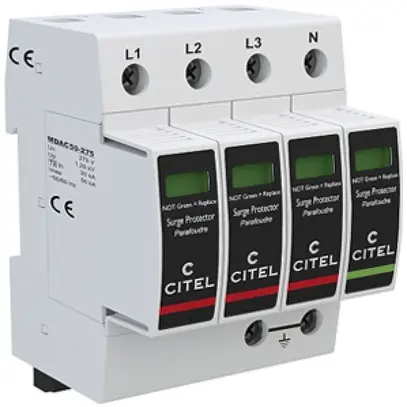 Scaricatore di sovratensione  Citel DAC50S-31-275, tipo 2, 3 poli 