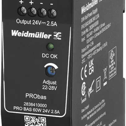 Alimentazione a commutazione Weidmüller Connect Power PRO BAS 60W 24V 2.5A 