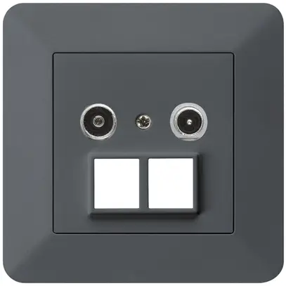 Prise multimédia ENC kallysto.trend R/TV 19dB 2GHz anthracite 