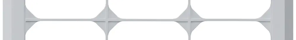 Cadre de recouvrement ENC kallysto.line 2×3 gris clair horizontal 152×212mm 
