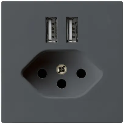 Prise 2×USB & T13 kallysto A 2400mA anthracite 