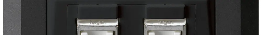 Prise ENC kallysto.line C cat.6 2RJ45/s noir 