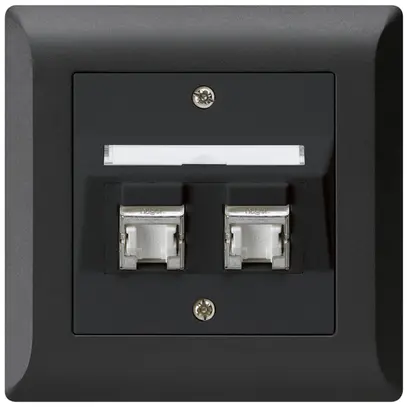 UP-Dose kallysto.line C Kat.6 2RJ45/s schwarz 