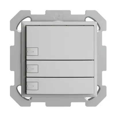 Poussoir KNX RGB ENC EDUE, 250mW, a.LED RGB, 3×poussoir, comm.1×touche, grc 
