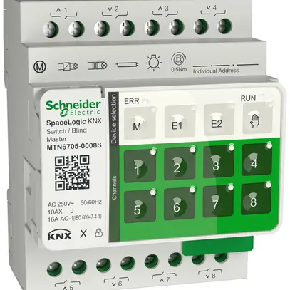 Attuatore per persiana KNX AMD SpaceLogic 4 uscite 16A 2300W AC IP20 4UM 