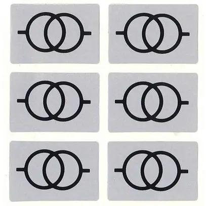 Placca di avviso plastica 30×20mm arg-ne 