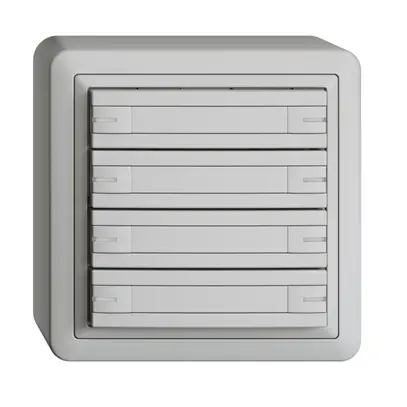 Poussoir KNX RGB AP EDUE, 250mW, a.LED RGB, a.papier, 8×poussoir, 1×touche, grc 