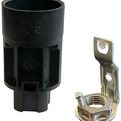 Attacco Elektrogros E14 M10×1 con barra metallica Ø24×65mm nero 