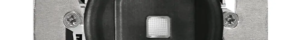 Contatto pulsante INC con LED PM nero 