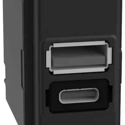 Presa di carica USB INS Legrand Living Now 1 modulo 1×USB-A 1×USB-C 3000mA 5V ne 