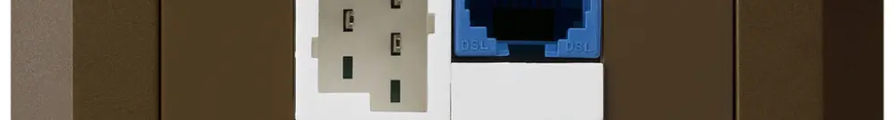 Scatola INC DSL kallysto.line 1×RJ45/1×T+T marrone 