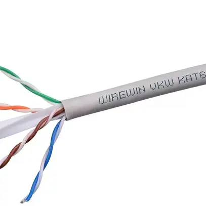 Wirewin Netzwerkkabel Cat.6 UTP Box à 305m, weiss, hochflexibel 4.6mm 