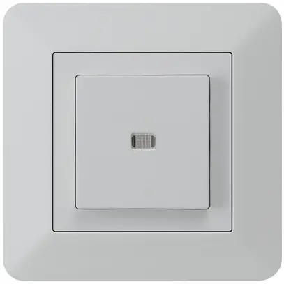 Interruttore pulsante luminoso INC kallysto.trend 3/1P grigio chiaro 