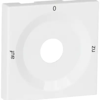 Plaque front.p.interrupteur rotatif blanc AUF-0-ZU 