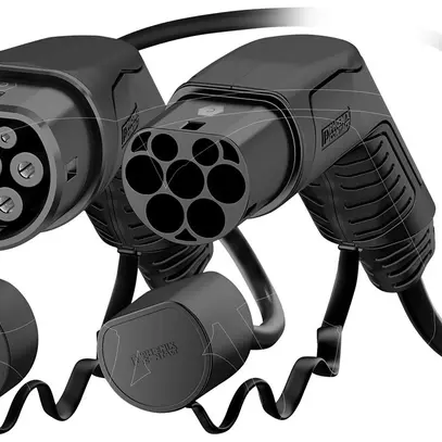 Câble de charge AC e-mobility PX mode3 T2+T2 32A 3L 7.5m 26.6kW 480V noir 
