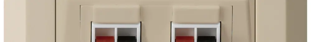 Prise ENC audio kallysto.line 2× beige borne à étrier pour 2 haut-parleurs 